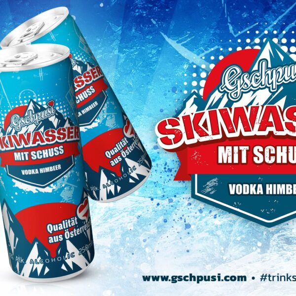Gschpusi Skiwasser mit Schuss (24 Dosen)